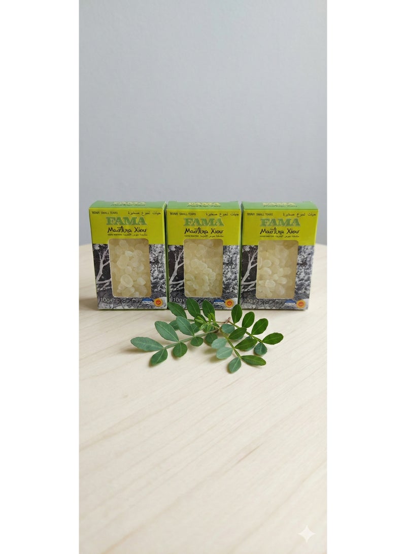 FAMA GM Natural Mastica Chios, small teardrop beads, natural product, 10 grams * 3 pieces - Image 1